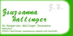 zsuzsanna wallinger business card